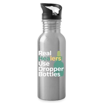Zertifizierte klinische Titrationsspezialistenbekleidung - Trinkflasche mit integriertem Trinkhalm - Lightsilver - Rechts