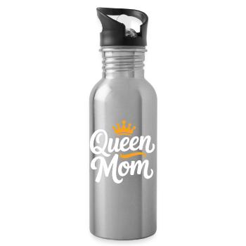 Queen Mom - Water bottle with straw - silver - Right