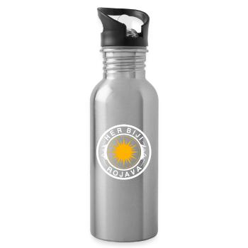 Rojava - Trinkflasche mit integriertem Trinkhalm - Lightsilver - Rechts