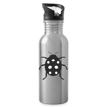 Conception de coccinelle - Gourde avec paille intégrée - argent clair - Droite