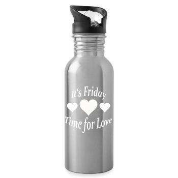 IT'S FRIDAY - Trinkflasche mit integriertem Trinkhalm - Lightsilver - Rechts