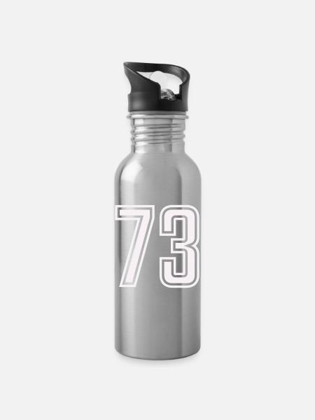 73 - Trinkflasche mit integriertem Trinkhalm - Lightsilver