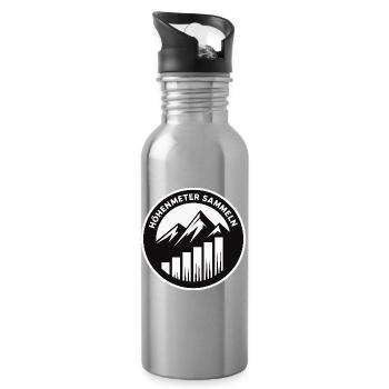 Collect altitude meters - Water bottle with straw - silver - Right