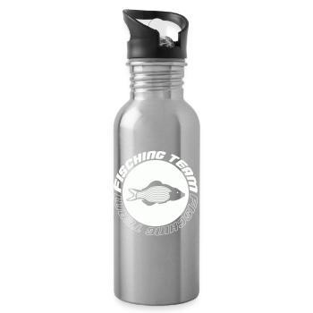 Fishing Team - Water bottle with straw - silver - Right