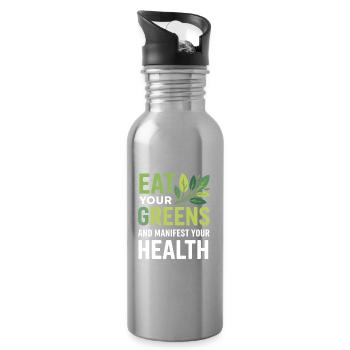 Certified Clinical Whole Food Nutrition Specialist - Water bottle with straw - silver - Right