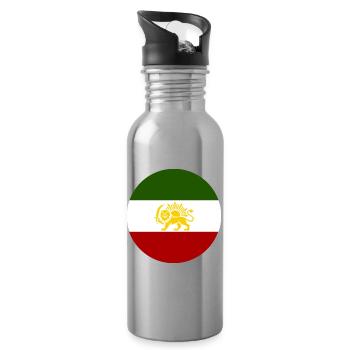 Free Iran - Water bottle with straw - silver - Right