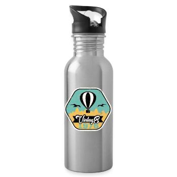 Vintage 1976 - Water bottle with straw - silver - Right