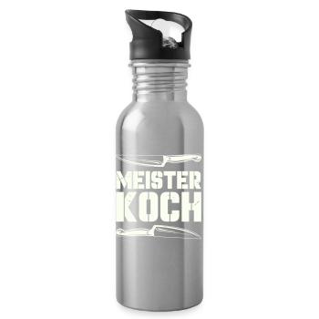 meister_koch- - Gourde avec paille intégrée - argent clair - Droite