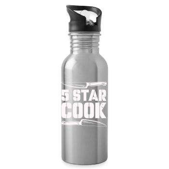 5_star_cook- - Water bottle with straw - silver - Right