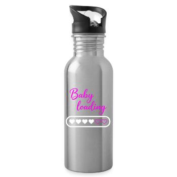 Chargement de bébé - Gourde avec paille intégrée - argent clair - Droite