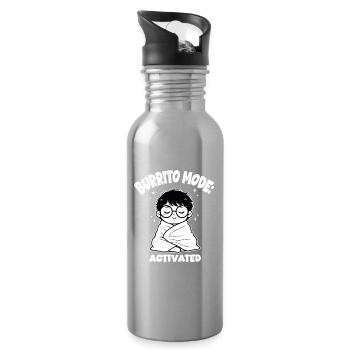 Burrito Cover Mode - Water bottle with straw - silver - Right