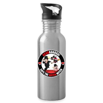 The Antifa Witch - Rich - Water bottle with straw - silver - Right