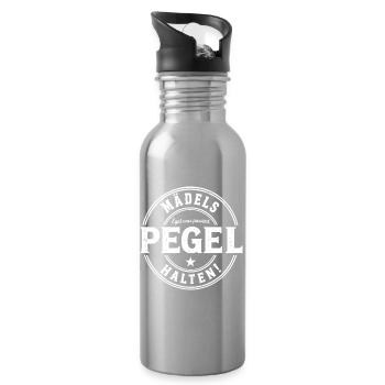 Malle 2026 Mädels egal was passiert, Pegel halten! - Trinkflasche mit integriertem Trinkhalm - Lightsilver - Rechts