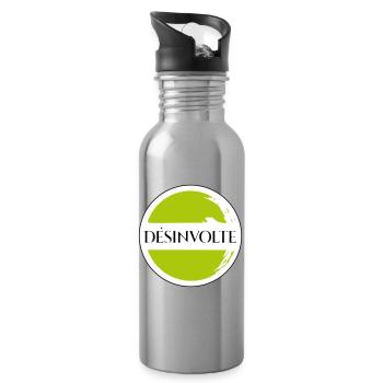 Désinvolte  - Gourde avec paille intégrée - argent clair - Droite
