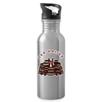 vienna austria cake luxury horse sweet - Water bottle with straw - silver - Right