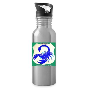 scorpion - Water bottle with straw - silver - Right