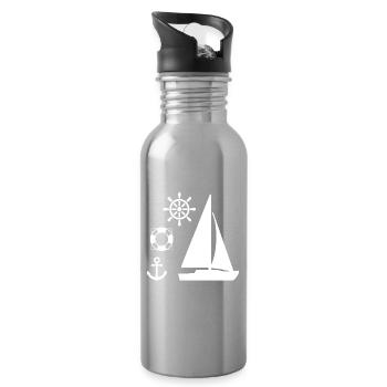 Sail - Water bottle with straw - silver - Right