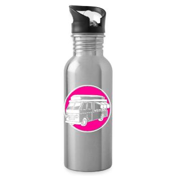 Snack Food Truck - Water bottle with straw - silver - Right