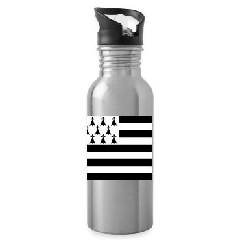 Show off your colors - Brittany - Water bottle with straw - silver - Right