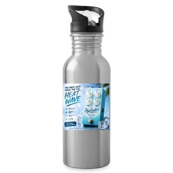 Effets Imaginaires #37 – L’Hydrateur - Gourde avec paille intégrée - argent clair - Droite