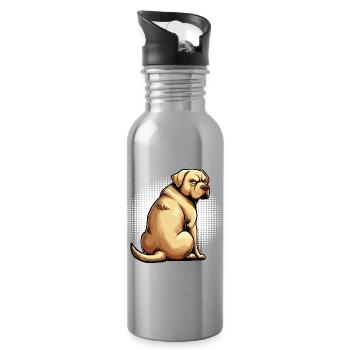 Labrador Labrador propriétaire Labrador lover - Gourde avec paille intégrée - argent clair - Droite
