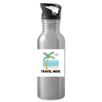 Mode Voyage Conception de plages tropicales - Gourde avec paille intégrée - argent clair - Droite