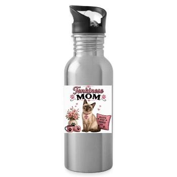 Amour du cœur de la maman tonkinaise - Gourde avec paille intégrée - argent clair - Droite