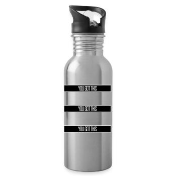 You Got This Motivierend Inspirierend Spruch Zitat - Trinkflasche mit integriertem Trinkhalm - Lightsilver - Rechts