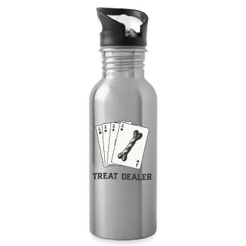 The Ace of Treats! - Water bottle with straw - silver - Right