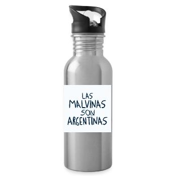 Las Malvinas son Argentinas - Trinkflasche mit integriertem Trinkhalm - Lightsilver - Rechts