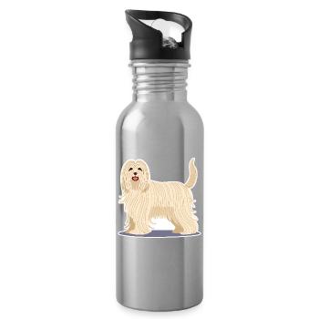 Komondor (Comic) - Trinkflasche mit integriertem Trinkhalm - Lightsilver - Rechts