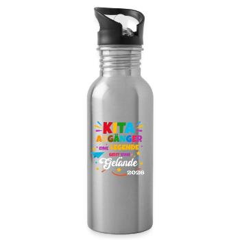 Kita Abgänger Legende  - Trinkflasche mit integriertem Trinkhalm - Lightsilver - Rechts