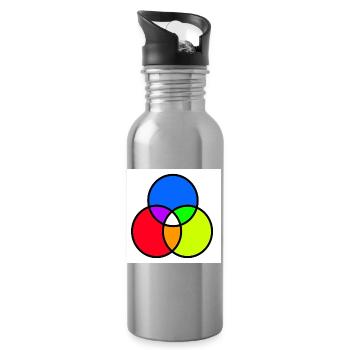 Venn diagram - Water bottle with straw - silver - Right