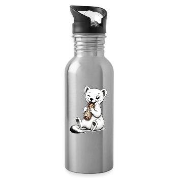 Vaelosek l ermine sausage patty - Water bottle with straw - silver - Right