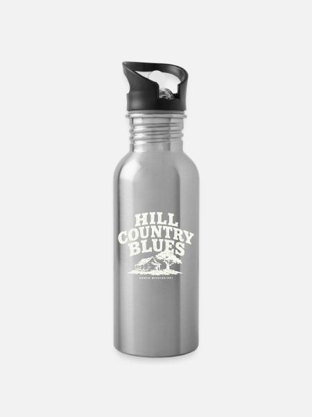 Hill Country Blues North Mississippi - Water bottle with straw - silver