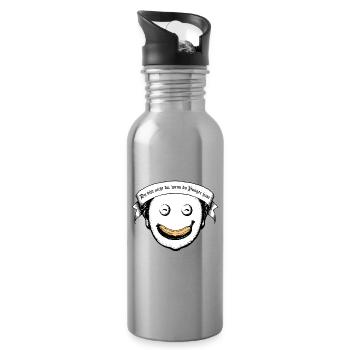 Du bist nicht du, wenn du Hunger hast - Trinkflasche mit integriertem Trinkhalm - Lightsilver - Rechts