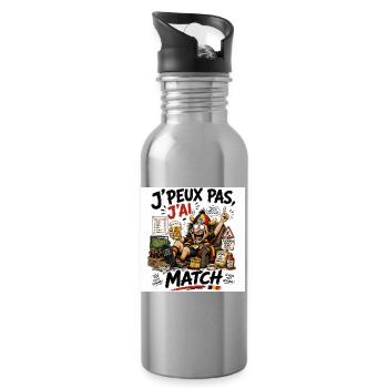 J'peux pas j'ai match - Gourde avec paille intégrée - argent clair - Droite