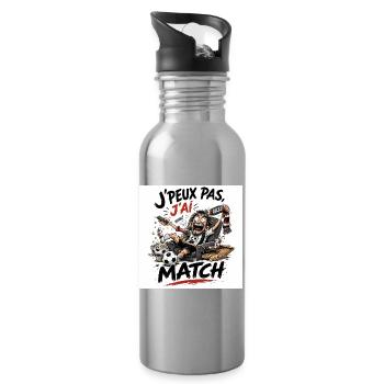 J'peux pas j'ai match - Gourde avec paille intégrée - argent clair - Droite