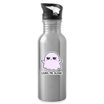 Get out of my way spirit - Water bottle with straw - silver - Right