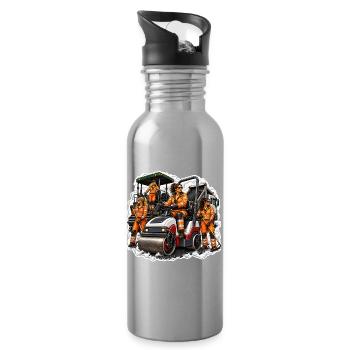 Blacktop cowgirls - Water bottle with straw - silver - Right
