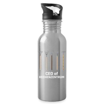 Rechenzentrum Garden Rake Gardener Gardening IT - Trinkflasche mit integriertem Trinkhalm - Lightsilver - Rechts