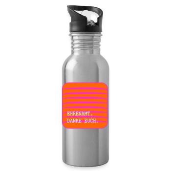 EHRENAMT Danke Euch - Trinkflasche mit integriertem Trinkhalm - Lightsilver - Rechts