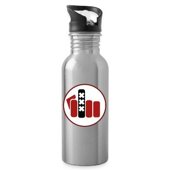 020FY - Water bottle with straw - silver - Right