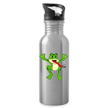 Frosch Fliege - Trinkflasche mit integriertem Trinkhalm - Lightsilver - Rechts