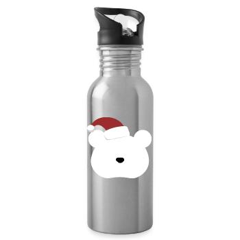 Polar Bear- Christmas edition - Trinkflasche mit integriertem Trinkhalm - Lightsilver - Rechts