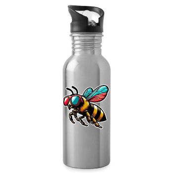 Bee - Water bottle with straw - silver - Right