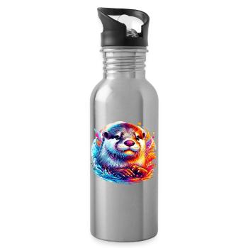 Otter - Trinkflasche mit integriertem Trinkhalm - Lightsilver - Rechts