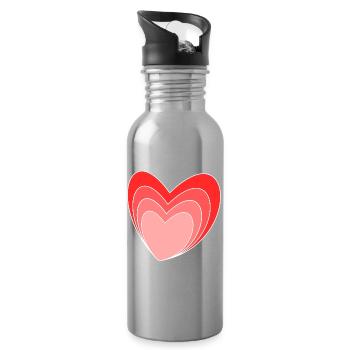 WEIHNACHTEN. FROHE WEIHNACHTEN. FROHE WEIHNACHTEN. WEIHNACHTSMANN - Trinkflasche mit integriertem Trinkhalm - Lightsilver - Rechts