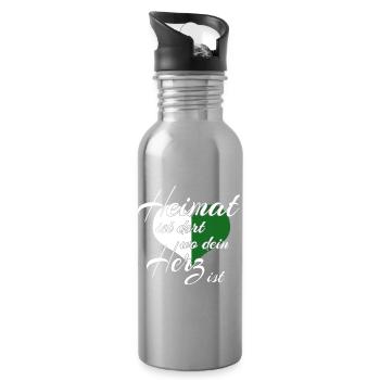 - Saxony - Water bottle with straw - silver - Right