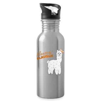 Flauschi-flausch - Trinkflasche mit integriertem Trinkhalm - Lightsilver - Rechts